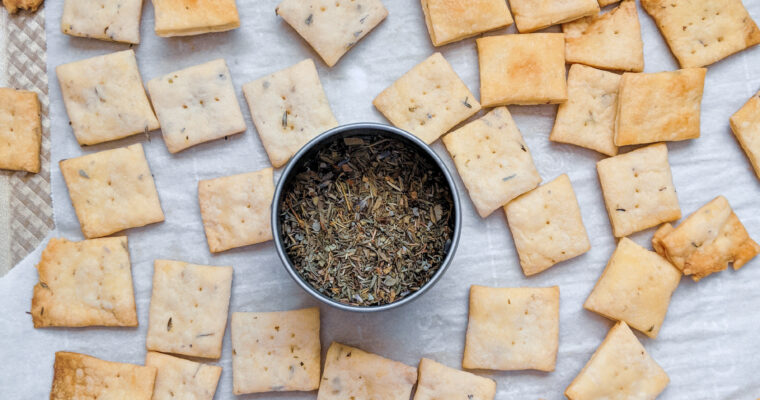 Sourdough Herby Crackers
