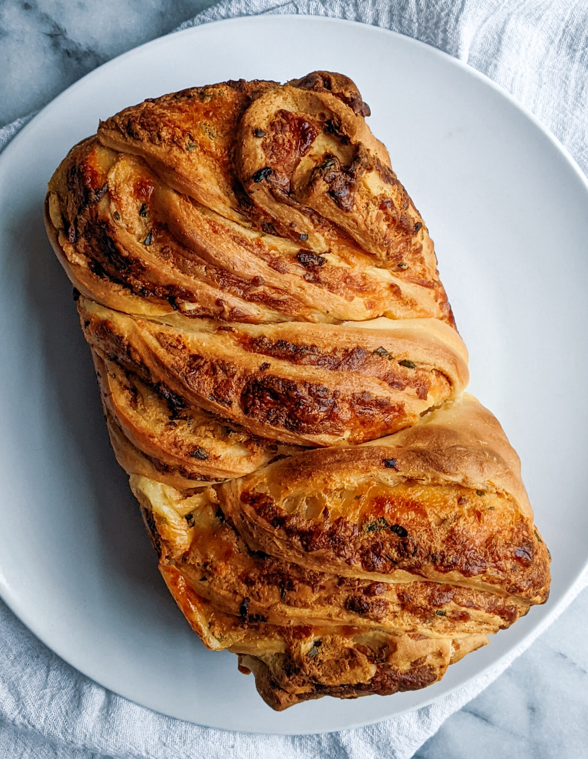 Savory Cheesy Sun-dried Tomato Babka