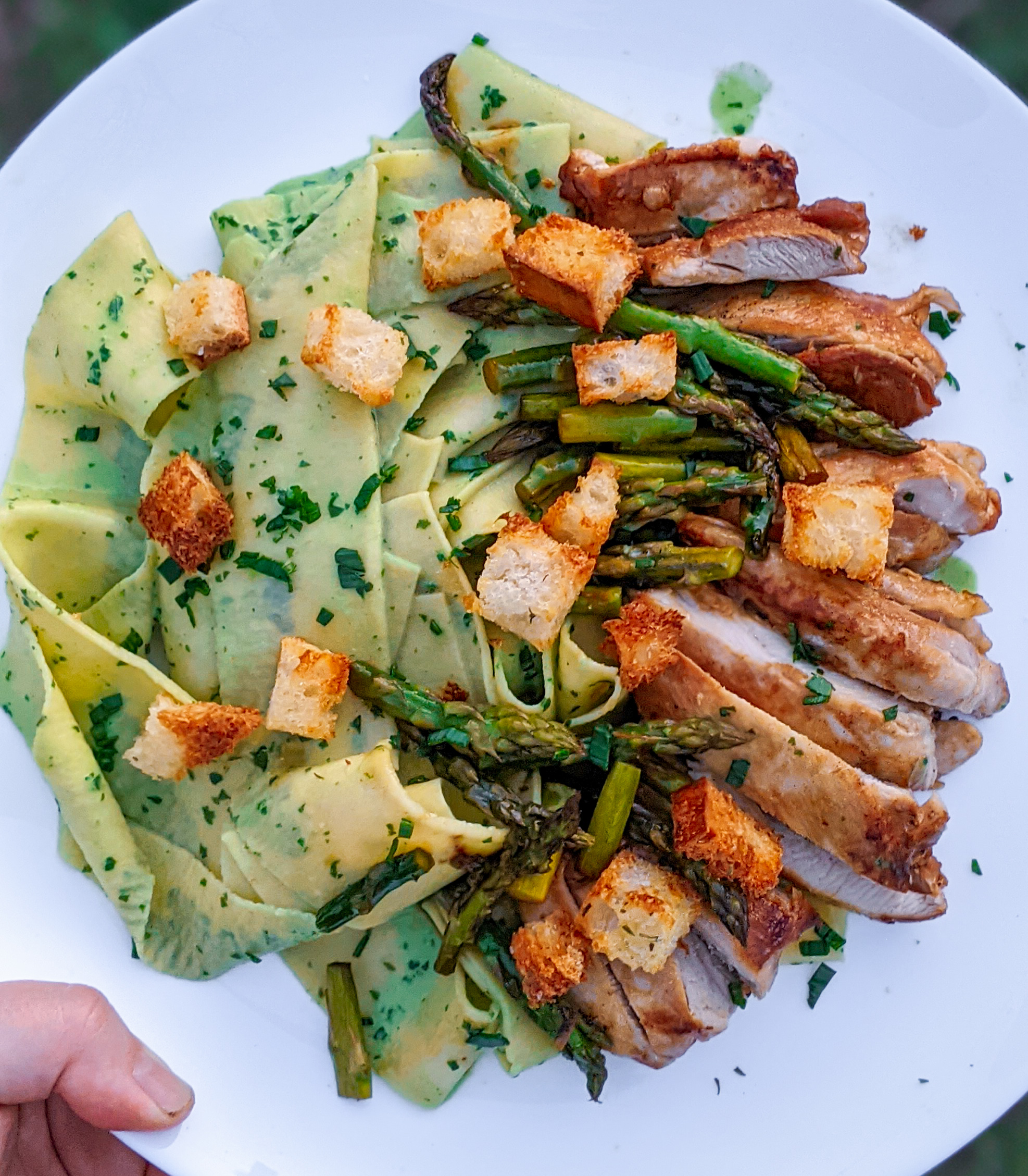 Pesto Ricotta Pappardelle